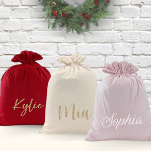 Personalised Christmas sacks, stockings, ornaments, bodysuits and more