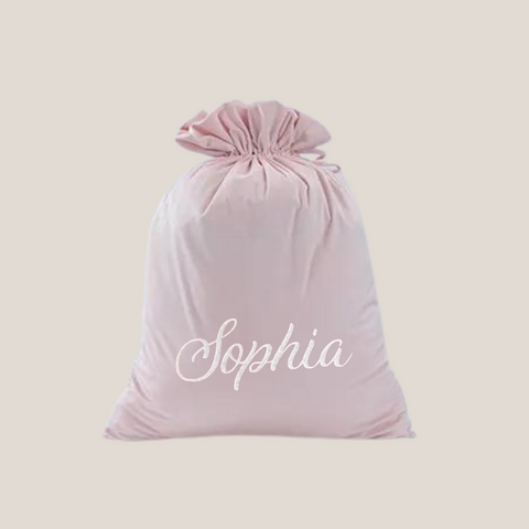 Soft Pink Velvet Sack