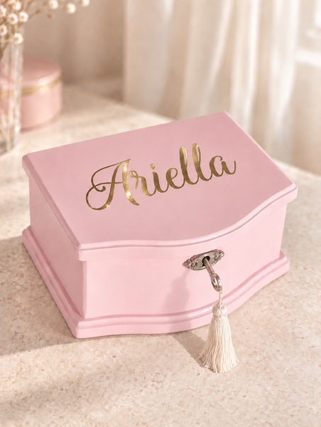 Personalised Pink Ballerina Jewellery Box