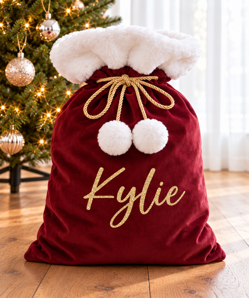 Luxe Red Velvet Sack