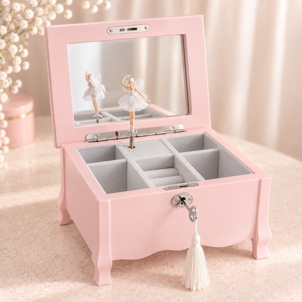 Personalised Pink Vintage Jewellery Box