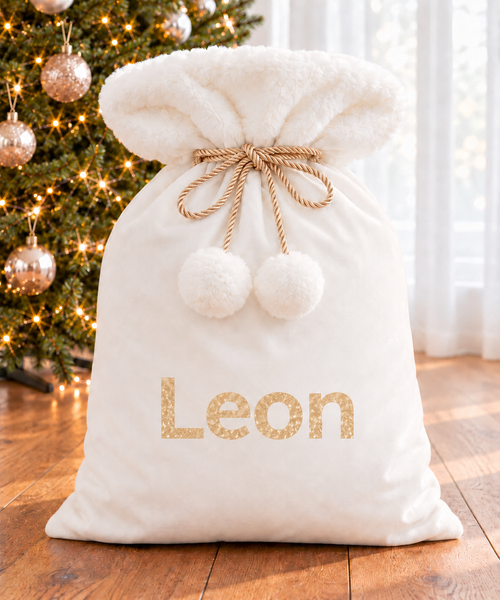 Luxe White Velvet Sack