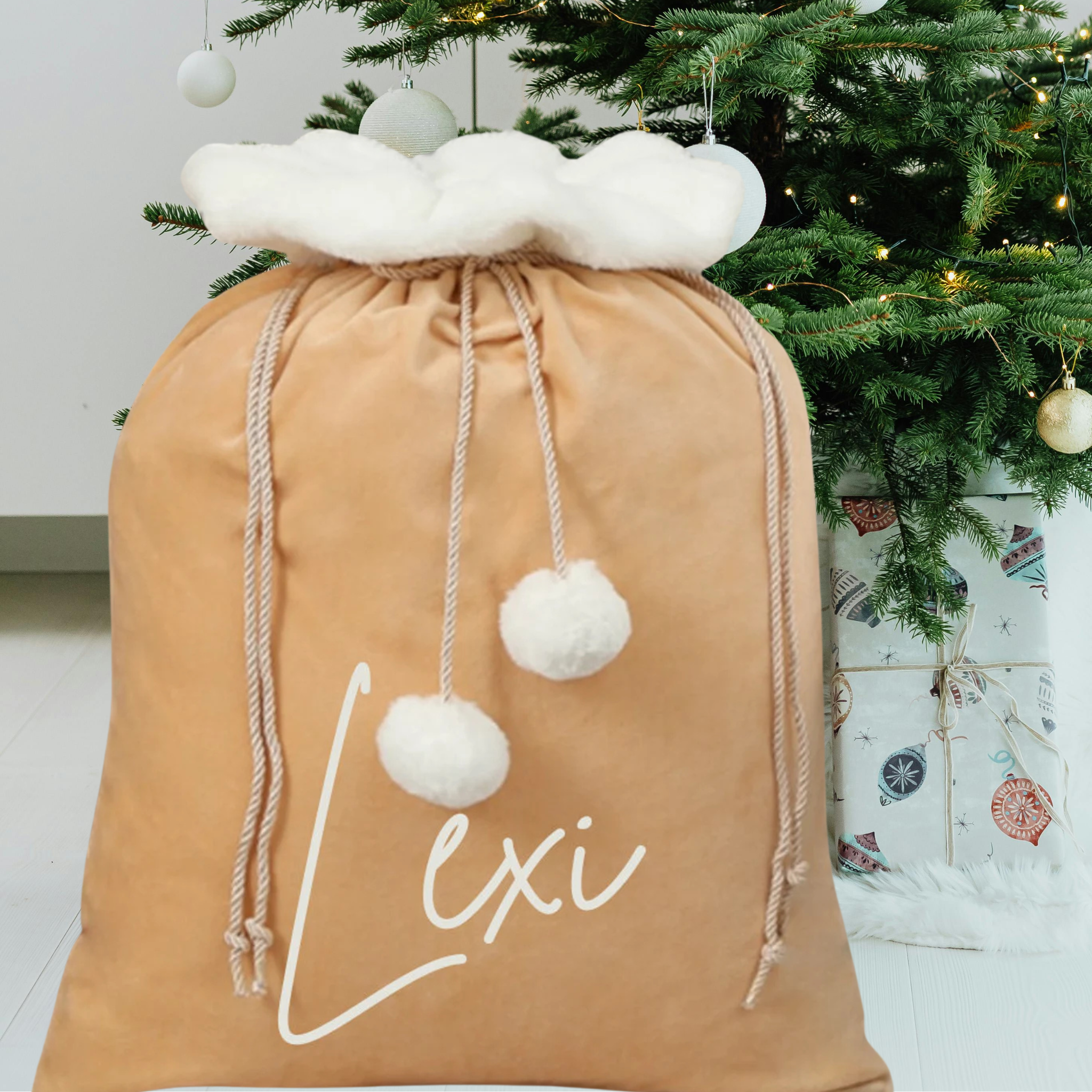 Luxe Champagne Velvet Sack
