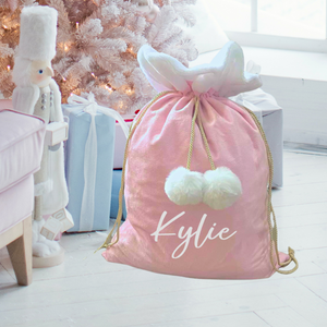 Luxe Pink Velvet Sack