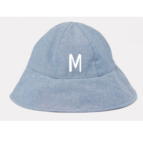 Wide Brim Baby Bucket Hat - Blue