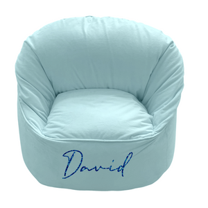 Marshmallow Blue Bean Bag Chair The Keepsake Queen