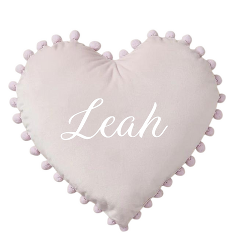 Heart Pom Pom Cushion