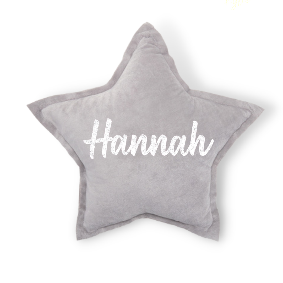 Star Cushion - Light Grey