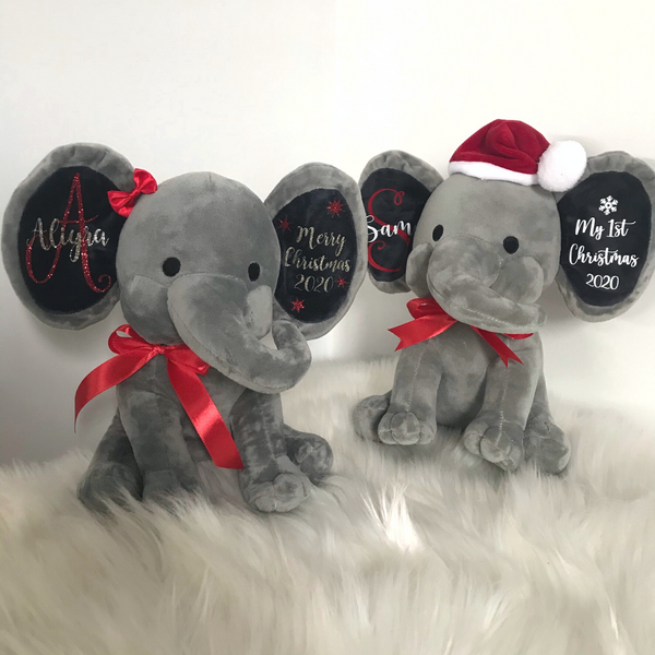 Personalised Christmas Elephants