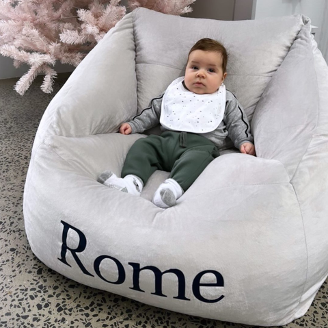 Personalised baby bean bag chair hot sale