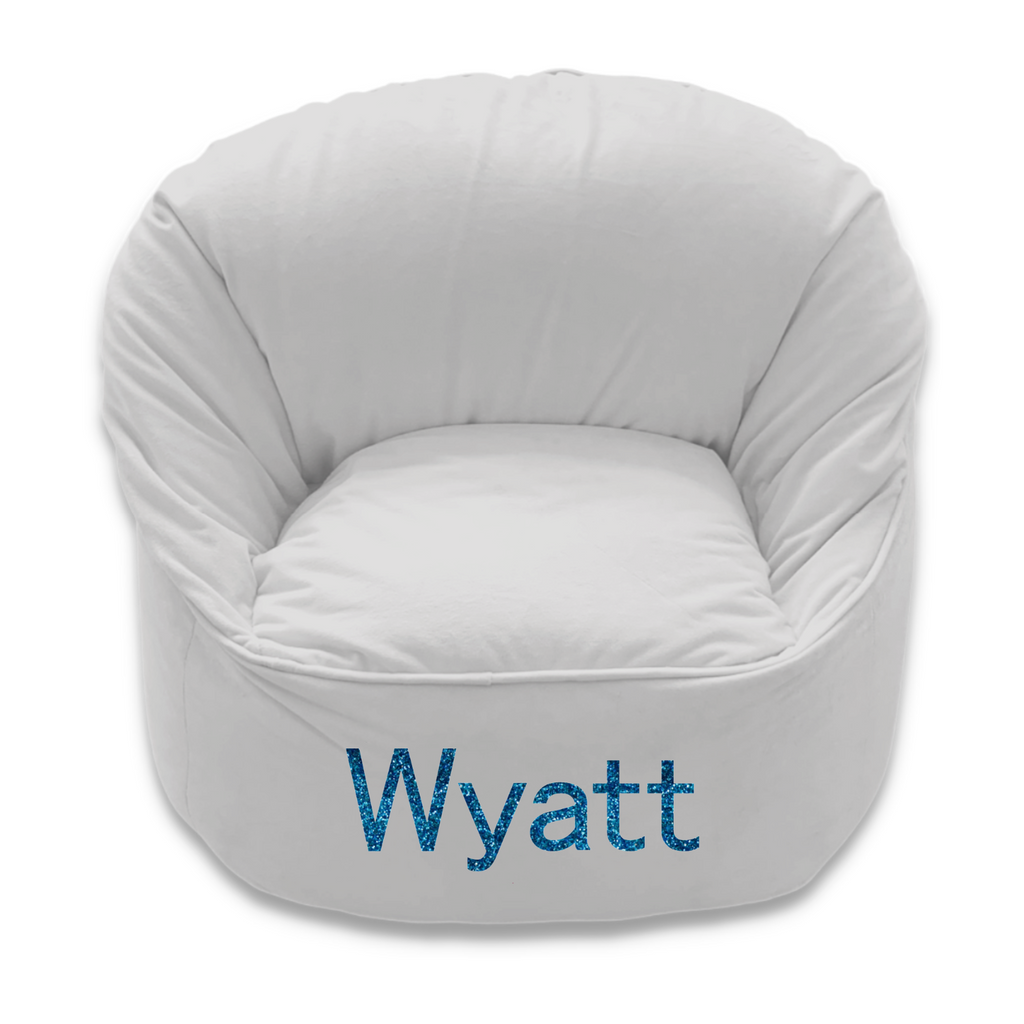 Soft grey online bean bag